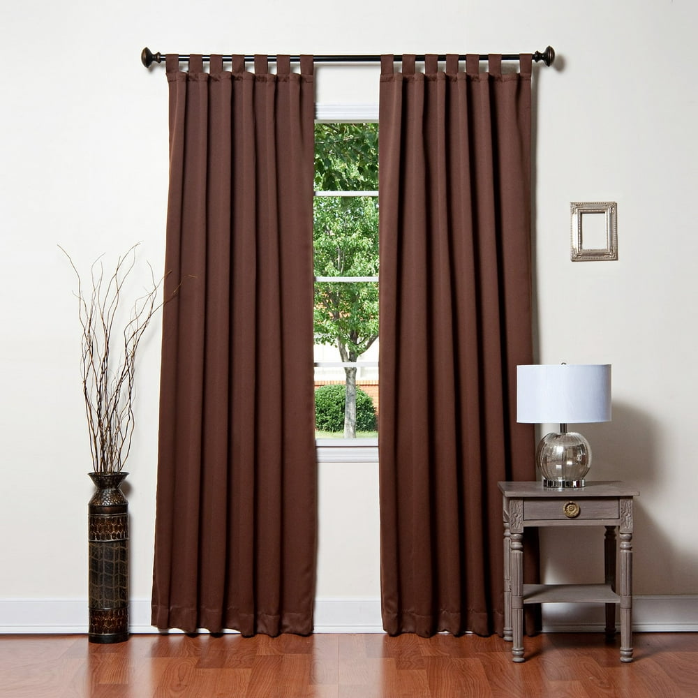 Best Home Fashion Solid Tab Top Blackout Curtain Panels - Walmart.com