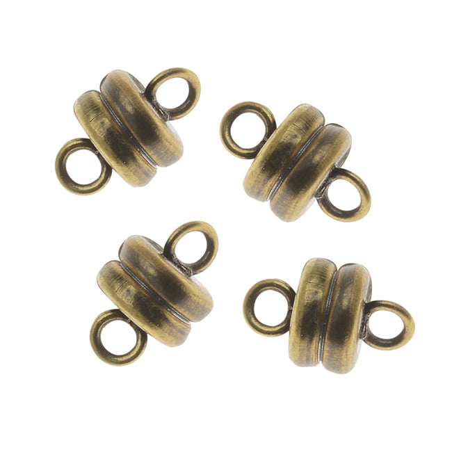 Strong Magnetic Vintage Dark Brass Clasp For Craft Necklace/Bracelet 15mm X 5mm