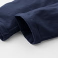 thumbnail image 5 of Oiangi Boys Girls Cotton Pants Elastic Waist Lightweight Trousers Casual Rolled Up School Uniform with Pockets Navy 6 Years, 5 of 9
