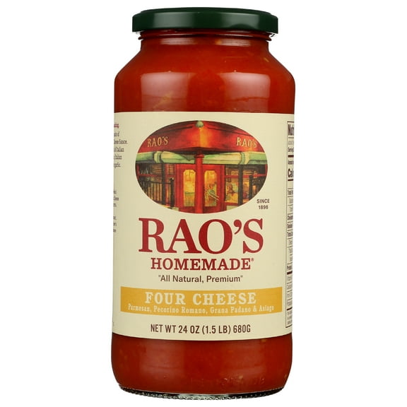 Pack of 12, Raos Homemade Four Cheese Sauce, 24 oz