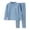 Blue B, variant on WRKEKC Kids Winter Outfits for Girls Boys 2-12 Years Solid Color Mock Neck Fleece Lined Long Sleeve Top and Pants Two Piece Warm Fall Set