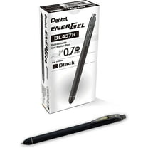 EnerGel Pen, Gel, 0.7mm, 3/5"Wx2/5"Lx5-4/5"H, 12/DZ, Black (PENBL437R1A)