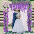 thumbnail image 4 of Guirnalda de flores artificiales con glicinas, 6 unidades, 10,8 m, para bodas, 4 of 6
