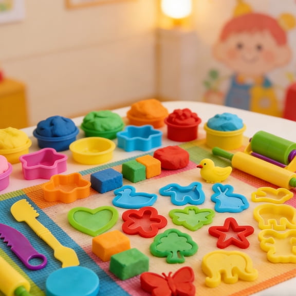 20pcs DIY Clay Craft Tool Set - Mini Animal Shape Cutters Molds Rollers and Rolling Pins, Compact Accessory Kit for Clay Art and Handcraft Leisure Creation Fun for All Skill Levels, Multicolor