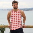 thumbnail image 6 of KLL Checkered Christmas With Snowflakes Print Men's Muscle Gym Workout Stringer Tank Tops Bodybuilding Fitness T-Shirts Tank Tops Men-XX-Large, 6 of 7
