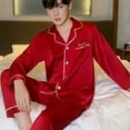 thumbnail image 4 of Conjunto de pijamas Conjunto de pijamas de dos piezas con pantalones casuales de manga larga y conjunto de pijamas con hebilla, 4 of 5