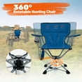 thumbnail image 5 of Goplus 360° Swivel Hunting Chair with Mesh Cup Holder & Storage Pockets Cozy Backrest Blue, 5 of 10