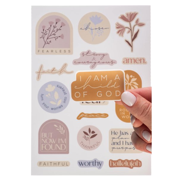 Stickers DIVERSEBEE 88 piezas impermeables con calcomanías cristianas de fe