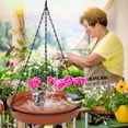 thumbnail image 3 of Trianu Hanging Bird Bath for Outdoors, 9in Bird Feeder Birdbath Bowl for Outdside, Bird Water Feeder Tray for Backyard Garden Yard Patio Decoration (Orange), 3 of 6