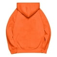 thumbnail image 5 of Women's Hoodies Long Sleeve Sweatshirts Drawstring Pullover Tops with Pocket Casual Loose Blouses Tunic Orange XXL, 5 of 5