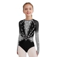 thumbnail image 3 of TSSOE Gymnastics Leotard for Girls Long Sleeve Sparkly Ballet Dance Unitard Vest with Leggings Set Gymnastics Outfits Grey 8, 3 of 7