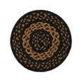 thumbnail image 6 of VHC Brands Black & Tan Table Mat- Pot Holder- Woven Jute Trivet, 15" Round, 6 of 9