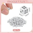 thumbnail image 2 of 400Pack Mini Dados, 5mm/0.2" Acrílico Pequeños Dados Cuadrados de Seis Caras para Juegos de Mesa y Actividades de Fiesta, Blanco/Negro, 2 of 6