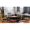 thumbnail image 3 of Rugs.com Pastoral Collection Rug – 7 Ft Round Black Medium Rug Perfect For Kitchens, Dining Rooms, 3 of 9