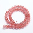 thumbnail image 2 of 1strand Cherry Quartz Glass Beads Strands Round 8mm Hole: 0.8mm about 47pcs/strand 14.96 inch(38cm), 2 of 3