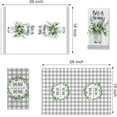 thumbnail image 2 of Home Sweet Home Spring Summer Kitchen Dish Towels Set of 2, Eucalyptus Leaves Mason Jar Hand Towels Drying Baking Cooking Cloth, Grey Plaid Farmhouse Bless Our Home Kitchen Decor 18x26 Inch, 2 of 6