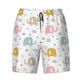 thumbnail image 4 of Lsque Mens Swim Trunks Little Elephant Pattern - Bathing Suit Compression Liner - Beach Swim Shorts Swimwear - (S-3XL) - Stretch Quick Dry -X-Large, 4 of 9