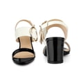 thumbnail image 6 of BLISSFUL STEP Slingback Block High Heel Sandals for Women Black 7, 6 of 7