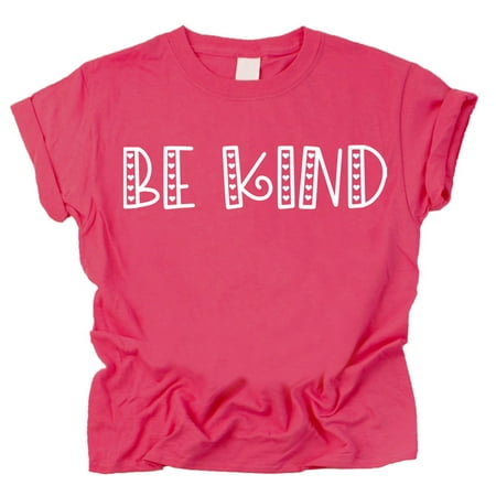 

Be Kind Heart Letters Shirt for Baby & Toddler Youth Girls Vintage Hot Pink Shirt 18 Months