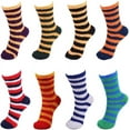 thumbnail image 5 of BambooMN Super Soft Fuzzy Team Spirit Socks - Striped - 4 Pairs, 5 of 5