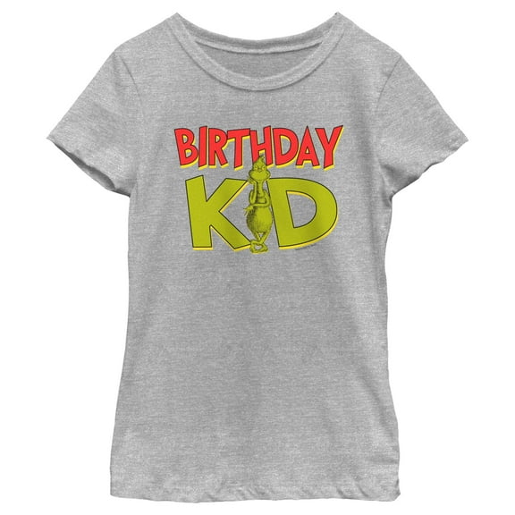 Girl's Dr. Seuss Grinch Birthday Kid Graphic T-Shirt