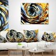 thumbnail image 4 of Designart Fractal 3D Whirlwind Stripes - Contemporary Throw Pillow - 16x16, 4 of 5