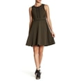 thumbnail image 5 of Romeo and Juliet Couture OLIVE Polka Dot Stud Fit & Flare Mini Dress M, 5 of 5