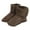 Chocolate, variant on Boys/Girls Sheepskin Touch Fastening Slipper Boots