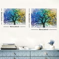 thumbnail image 6 of JRXY Colorful Tree Wall Art Natural Landscape Pictures Wall Decor Tree Canvas Print Home Decoration Artwork For Living Room Office Bedroom Bathroom Framed 20x16inch, 6 of 6