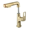 thumbnail image 4 of ​​Brushed Gold Pull-Down Vessel Faucet - Single Hole Bathroom Sink Faucet with Lift Spout & Dual Spray Modes​, 4 of 9