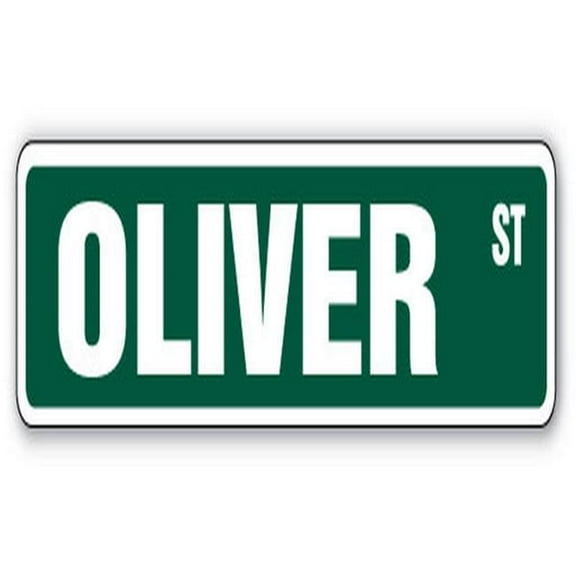 OLIVER Street Sign Childrens Name Room Sign | Indoor/Outdoor |  24" Wide