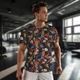 thumbnail image 3 of Wukai Orchids Flowers Print Men's Short-Sleeved Mesh T-Shirt,Quick-Dry Short Sleeve Workout T-Shirt-6X-Large, 3 of 8
