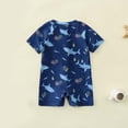 thumbnail image 6 of Cowsor Baby Boys One Piece Swimsuit Cute Print Half Placket Design Quick Dry UV Protection Swimwear for Toddlers Summer Beach Pool Activities, 6 of 7