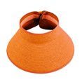 thumbnail image 2 of HONHUZH Summer Hats Womens Open Top Straw Sun Visor Hat Foldable Summer Beach Sun Cap, 2 of 6