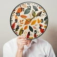 thumbnail image 6 of Yayeee Wall Clock Battery Operated 9.5" Silent Non-Ticking for Living Room, Colorful Leaves, 6 of 8