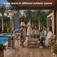 thumbnail image 7 of Propane Heater,48000 BTU Gas Patio Heaters for Outdoor with Auto-off Safety Protection,Double Heating Grid and Wheels, 7 of 7