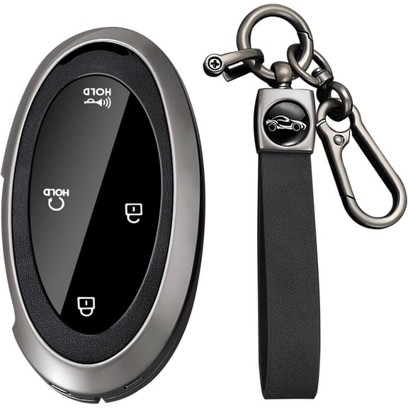 Key Fob Cover Compatible with Hyundai Ioniq 5 Ioniq 6 Grandeur Santa Fe Hybrid Sonata Elantra N 2025-2026 Keychain Case Holder Protector,1,A Black