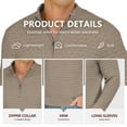 thumbnail image 5 of Iceglad Mens Quarter-Zip Sweater Textured-Knit Mock Neck Pullover Business Casual Slim Fit Knit Texture Sweater, 5 of 8