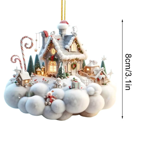 Decoraciones Del Árbol de Navidad Ornamentos de Navidad, Decoraciones Del Árbol de Navidad, Exquisitos Ornamentos de Acrílico para el Hogar Decoraciones de Navidad Colgantes