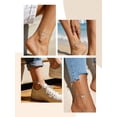 thumbnail image 2 of Bestyle Ankle Bracelets with CZ Heart & Initial Charms, Layered Anklets for Women Non Tarnish A to Z Summer Beach Mother's Day Gifts, 2 of 7