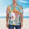 thumbnail image 2 of Fotbe Kawaii Sushi Characters Delight Camisa Hawaiana para Hombre Unisex – Camisa Casual de Verano con Botones de Manga Corta de Algodón y Lino,Large, 2 of 7