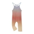 thumbnail image 6 of Odeerbi 5-14 Years Teen Girls Summer Jumpsuit Gradient Camisole Romper Casual Overalls Bib Overall Pantss with Pockets, 6 of 6