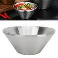 thumbnail image 1 of Bowls, Double Layer Stainless Steel Salad Bowl Multi Function Silver Noodles Bowl for Kitchen, 1 of 8