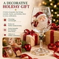 thumbnail image 6 of Christmas 3D Wine Glass, Raised Santa Claus Holiday Design with Twisted Stem, Festive Xmas Table Drinkware and Gift, 1 Pc, 6 of 7