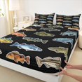 thumbnail image 3 of jejeloiu Fishing And Hunting Full Size Sheets,Rustic Farmhouse Cabin Bed Sheets,Colorful Lake Fish Sheet Sets For Teens Boys,Breathable Home Decor,4 Pieces, 3 of 7