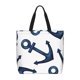 thumbnail image 1 of Easygdp Navy Blue Anchor Bolsa Tote para Mujer, Bolso de Hombro para Trabajo, Playa, Viajes, Compras y Supermercado, 1 of 7