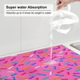 thumbnail image 6 of Microfiber Drying Mat, Magenta Candy Print Dish Drying Mat for Kitchen Counter, 18 x 24 inches, 6 of 9