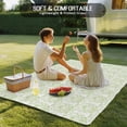 thumbnail image 4 of Green Baroque Outdoor Rug 4x6 Ft - Reversible Patio Rug Outdoor Camping Rugs, Abstract Art Floral Pattern Washable Indoor Outdoor Area Rugs, Non-Slip Outdoor Carpet Runner for Deck/Porch, 4 of 8