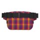 thumbnail image 3 of Fotbe Orange and Purple Plaid Cangurera Cuadrada con Estampado de Doble Capa, Bolsa de Cintura Ajustable Mini para Hombres y Mujeres, 3 of 9