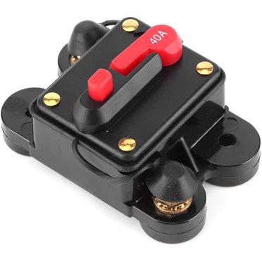 2 Pack 300 AMP Manual Reset Circuit Breaker - 12V Inline Power For Car Stereo (Replaces Fuse Holder)